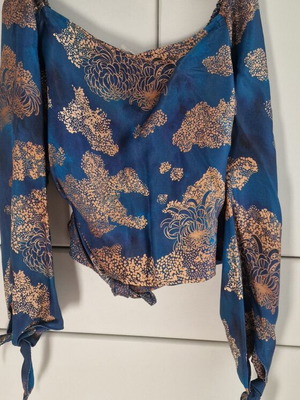 Πουκάμισο Nidodileda crop κρουαζέ με μανίκια 3/4 μέγεθος small σε άριστη κατάσταση