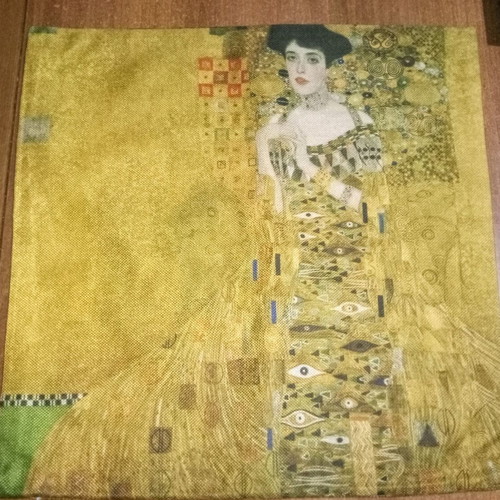 Pillowcase with Gustav Klimt painting design new, 43x43 cm