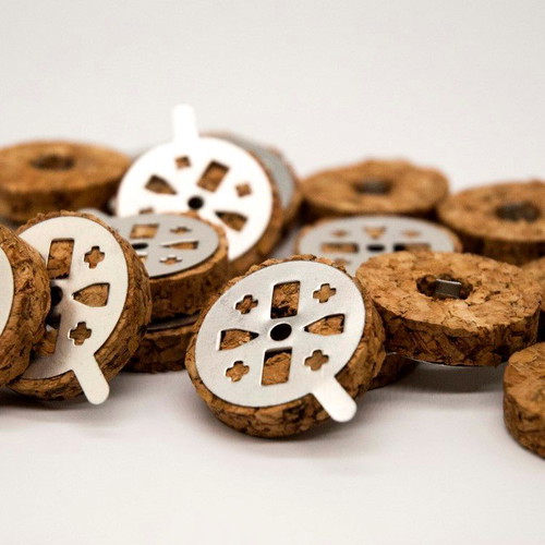 Round candle holders new from natural cork, pack of 10