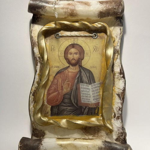 Jesus the Life-Giver Wax Icon new, handmade