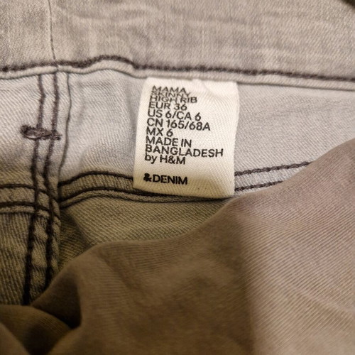 H&M maternity jeans skinny pack of 2 size 36 like new, blue and grey