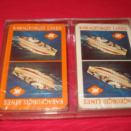 Karageorgis Lines collectible playing cards like new, made in West Germany