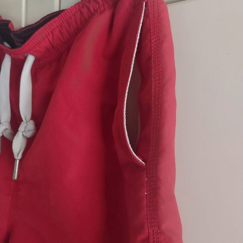 Superdry swim shorts size S like new, red, elastic waist