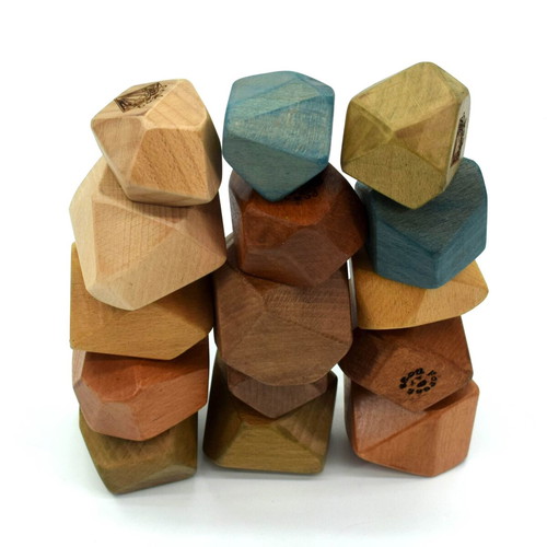 Mini Diamonds Wooden Balance Game new, 15 pieces, colorful