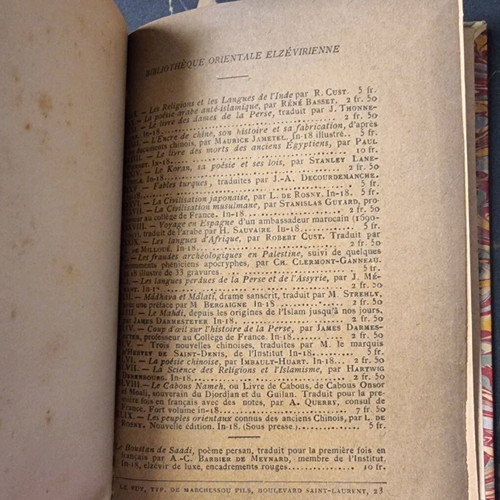 La Science des Religions et l'Islamisme book used, 1886 edition