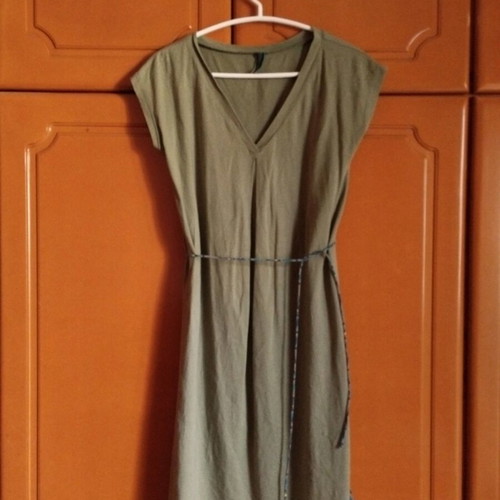 Dress knee-length like new, blue and green