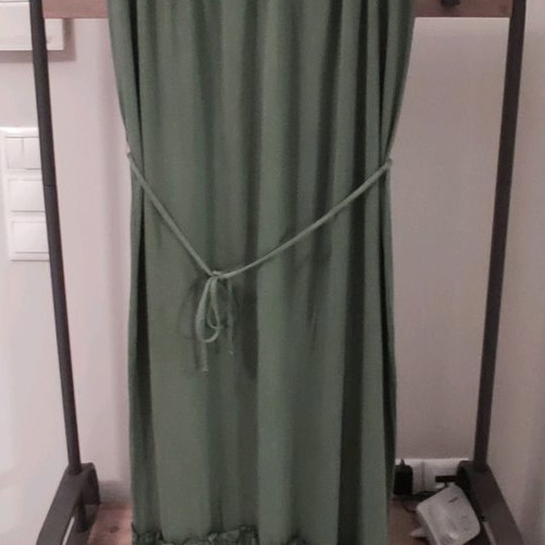 Benetton dress long size S with belt new green