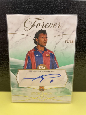 Topps Forever κάρτα με αυτόγραφο του Χρίστο Στόιτσκοφ από την FC Barcelona 28/99