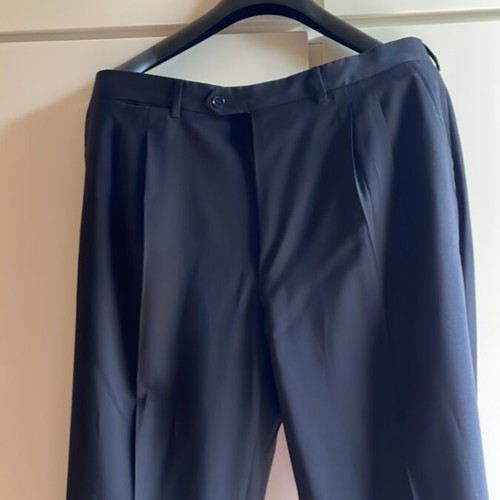 Cerruti suit pants like new, cool wool, dark blue, size XL