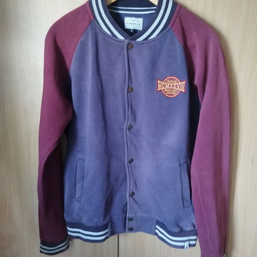 Firefly college jacket like new, vintage style unisex, red and purple, size L