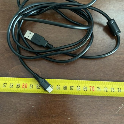 USB cable male to micro USB male 2m with ferrite core like new