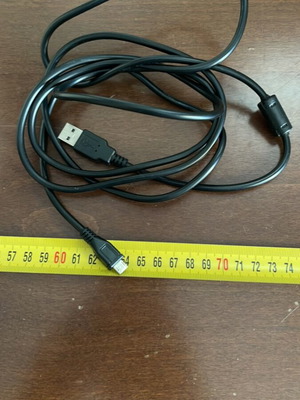 USB cable male to micro USB male 2m with ferrite core like new