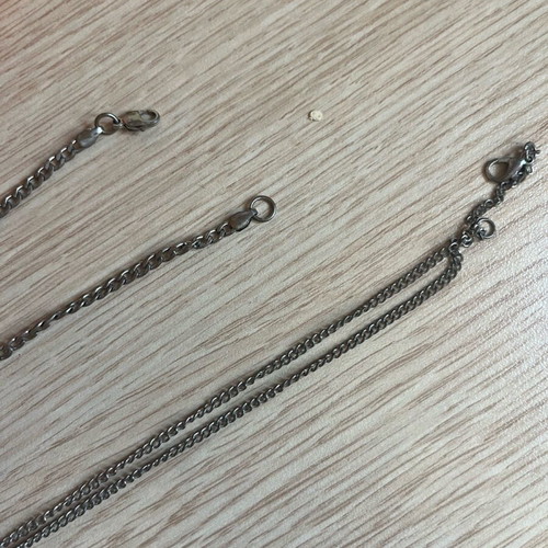 Zara necklace chains like new, set of 2 silver