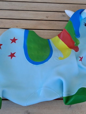Inflatable Unicorn Hopper New, with Handles for Kids