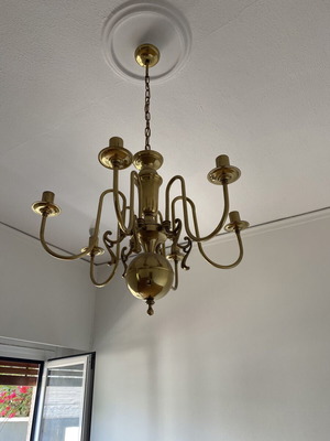 Ceiling light gold color like new