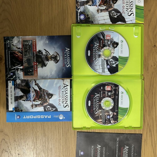 Assassins Creed IV Black Flag Xbox 360 game like new, Russian/English