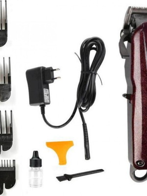 Kemei Επαγγελματική Επαναφορτιζόμενη Κουρευτική Μηχανή Μπορντό/Μαύρο KM-2600 Καινούργια