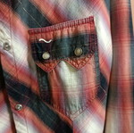 Lee plaid shirt Small like new, grey and coral tones