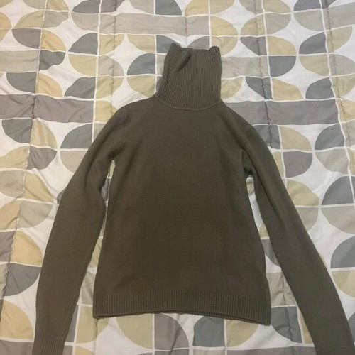 Turtleneck sweater used, beige brown, size S/M