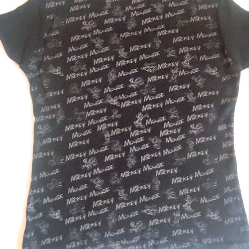 Mickey Mouse women's T-shirt used, size S, black and white