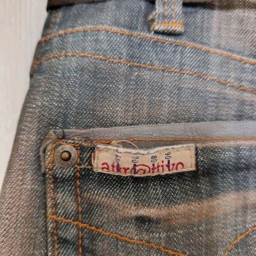 Attrattivo denim dress L like new, slim fit with straps