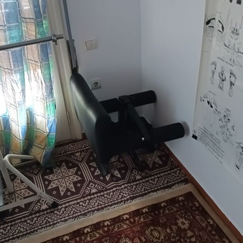 Fitness equipment used, weight bench and accessories