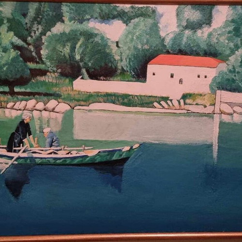 Authentic landscape painting like new