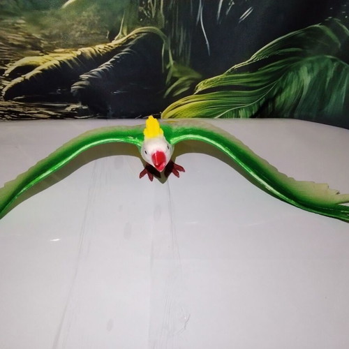 Parrot plastic figure used, 36 cm, missing wing parts