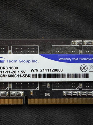 Μνήμη RAM TeamGroup 2GB DDR3-1600MHz για Laptop σαν καινούργιο