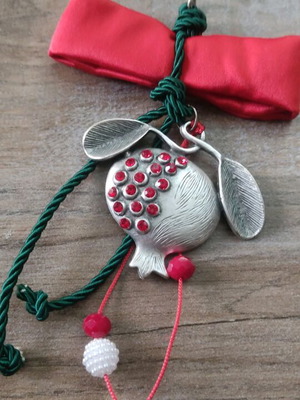 Pendant charm with pomegranate handmade new
