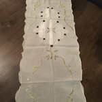 Table Runner with Gold Design like new