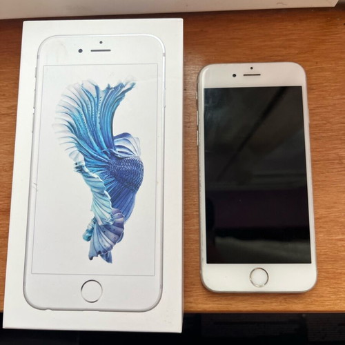 Apple iPhone 6s silver used with box and accessories