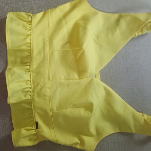 Toi&Moi yellow crop top like new, size S