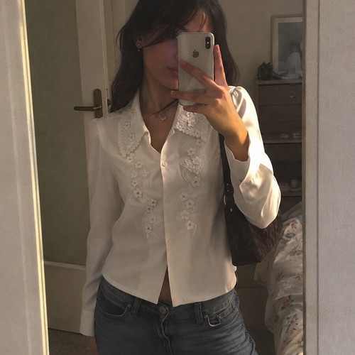 Vintage white shirt, authentic piece, large