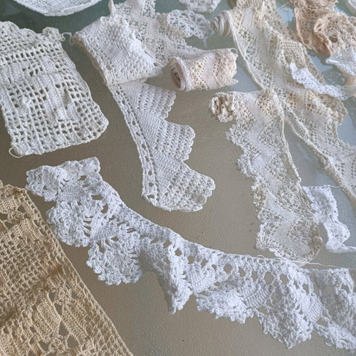 Handmade embroidered doilies like new