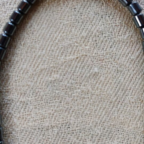 Hematite necklace like new with dolphin pendant