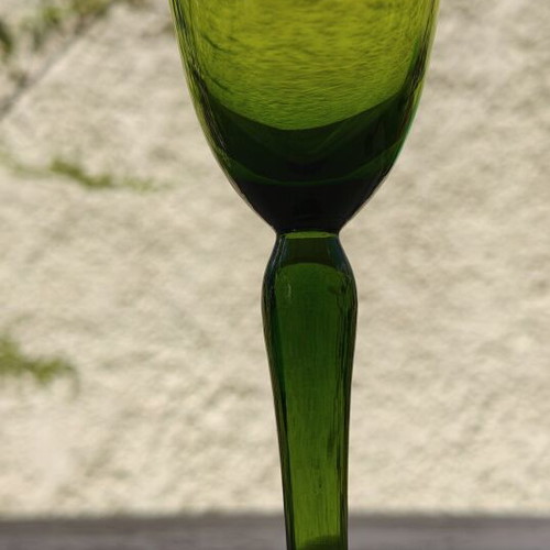 Vintage set of 5 colored liqueur glasses like new