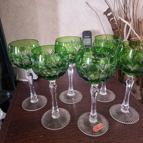 Handmade lead crystal glasses new, genuine vintage