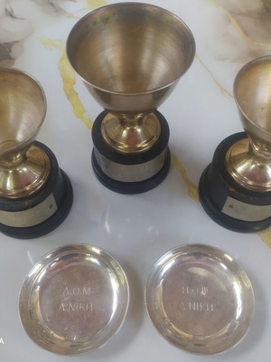 Vintage silver 925 cups used, full set