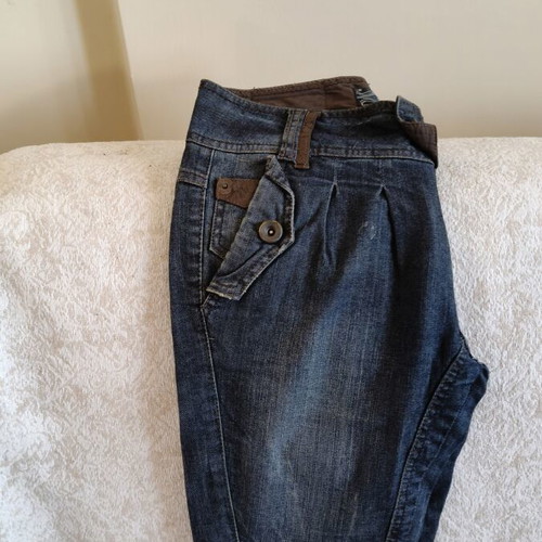 Stradivarius women's denim jeans, blue vintage wash