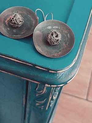 Handmade earrings used