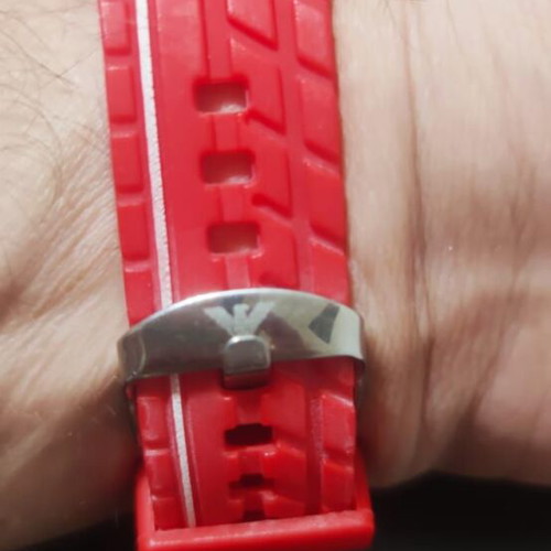 Armani Exchange Waterproof Wristwatch Unisex Stainless Steel Red