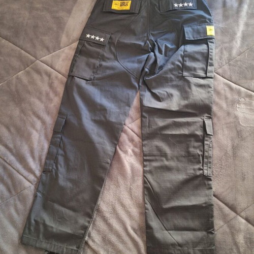 Corteiz cargo pants used, 4th anniversary, size S, black