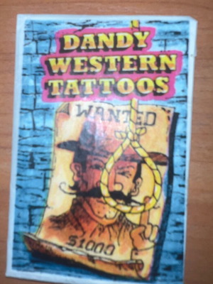 Dandy tattoo pack like new with wrappers and five tattoos from 1980s Greece
