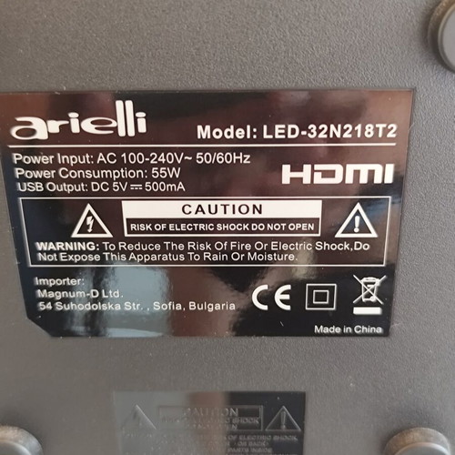 Arielli LED-32N218T2 TV spare parts mainboard speakers back cover