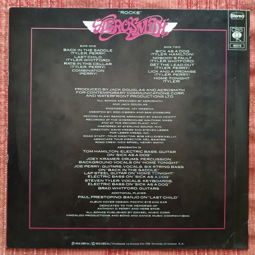 Aerosmith Rocks vinyl record used, rock genre