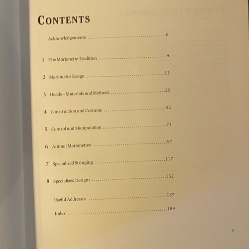 Making and Manipulating Marionettes book used