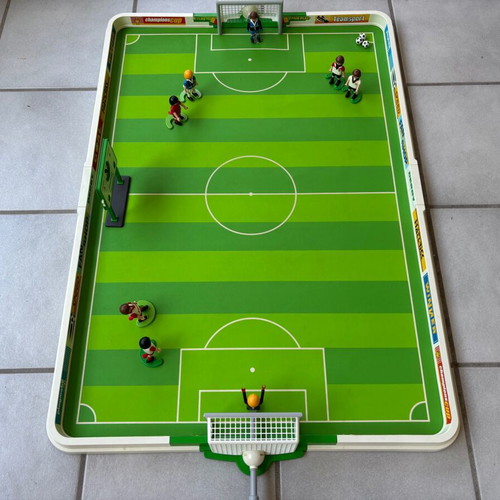 Playmobil football field toy used, authentic collectible
