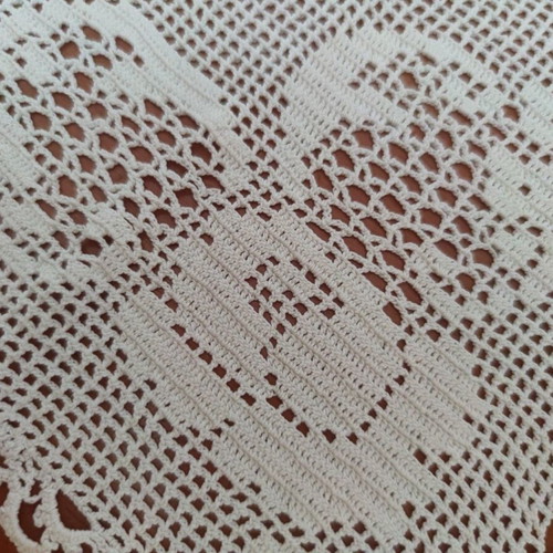 Set of 6 handmade cotton doilies, new