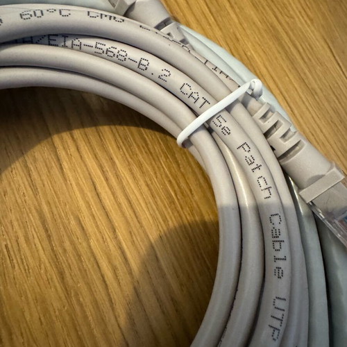 Cable set new with 3 Ethernet cables, 2 phone cables and 2 splitters